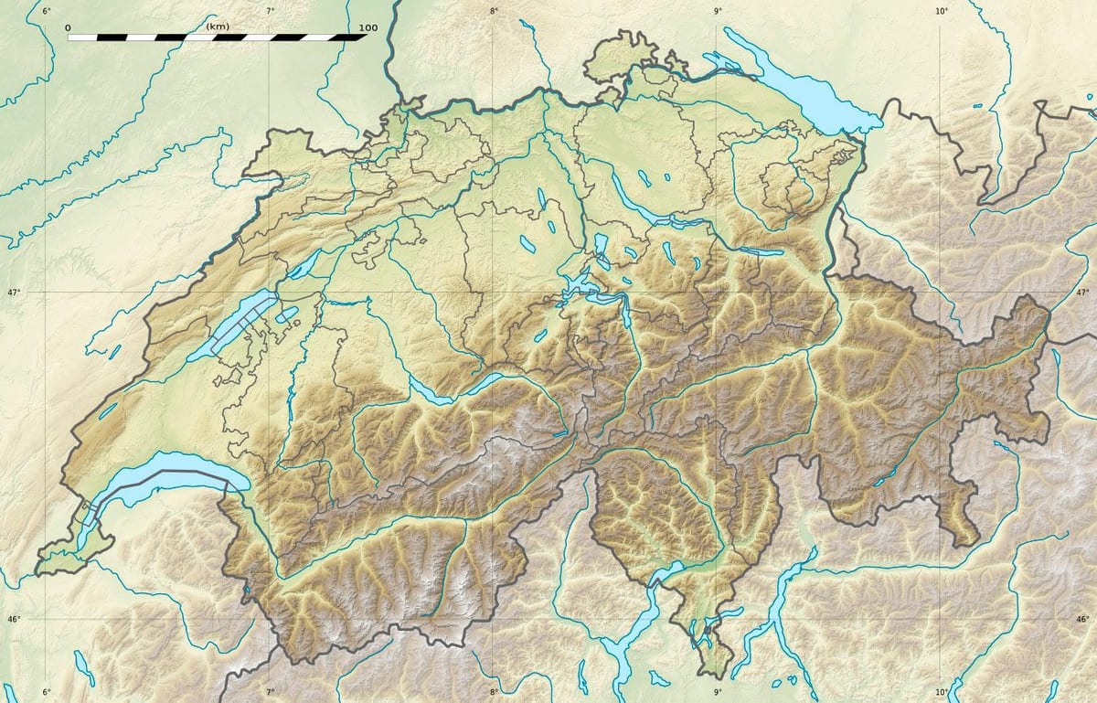 মানচিত্র, সুইজারল্যান্ড ত্রাণ