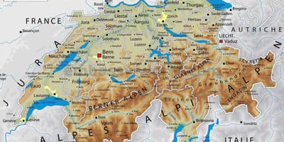 সুইজারল্যান্ড ভূগোল মানচিত্র